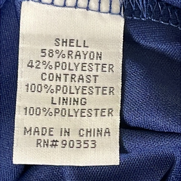 J.Gee Women’s Navy Off The Shoulder Baby Doll Crochet Lace Shirt Dress Sz PM - Picture 12 of 13